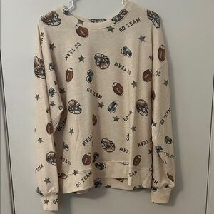 Cato Cream Sports Print Sweater